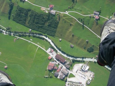 Landeplatz in Neustift - von oben